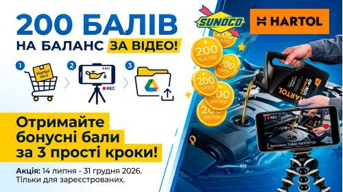 200 балів на баланс за відео
