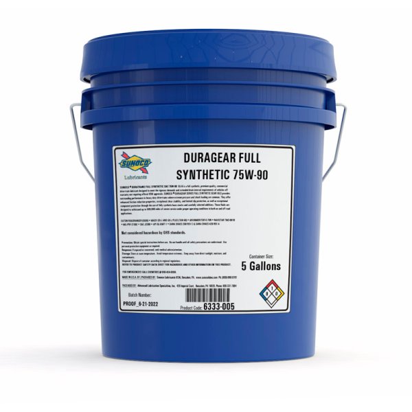 Олива трансмісійна SUNOCO DURAGEAR FULL SYNTHETIC GL-5 SAE 75W-90 (18,93 л)