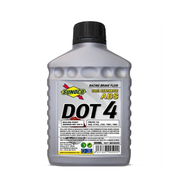 Гальмівна рідина гідравлічна SUNOCO BRAKE FLUID DOT 4, (500 мл)