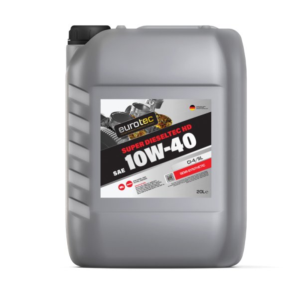 Олива моторна EUROTEC Super Dieseltec Heavy Duty SAE 10W-40 CI-4/SL (20 л)