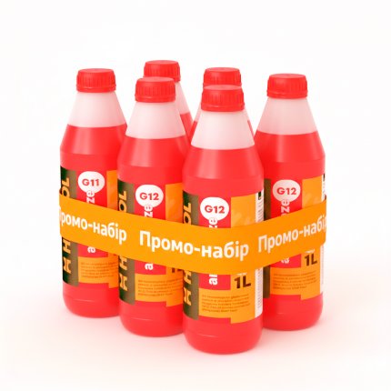 Набір Антифриз HARTOL Antifreeze G12 -40C Red, (6*1 л)